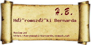 Háromszéki Bernarda névjegykártya